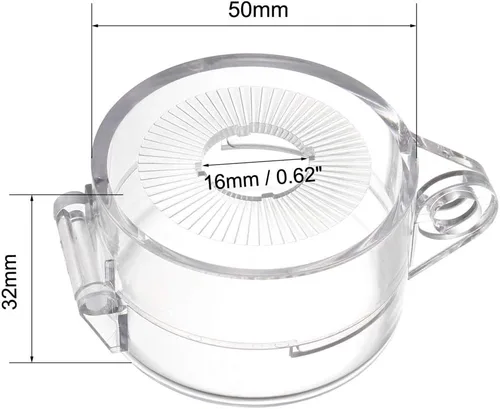 Miniatura 4 de uxcell Protector de plástico transparente para interruptor de 0.630 in de diámetro interruptor de botón 50x32