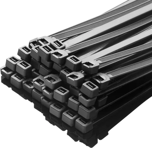 Miniatura 18 de XINGO Bridas Negras de 14 Pulgadas de Servicio Pesado Paquete de 100, Resistencia a la Tracción de 120 LBS, Bridas de Cable de Nailon Premium, Negro