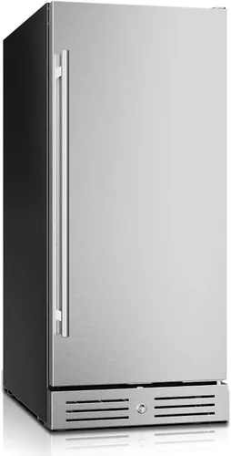 Yeego Refrigerador de bebidas de 15 pulgadas, enfriador de bebidas para 100 latas con bloqueo y descongelación automática, nevera de bebidas de