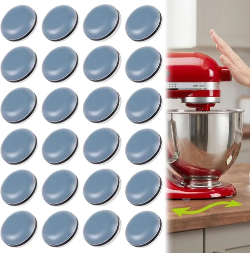 Deslizadores de electrodomésticos para cocina, 24 piezas autoadhesivas para cocina, pequeños hallazgos de electrodomésticos, fáciles de mover y