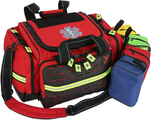 Miniatura 6 de Lightning X - Bolsa de trauma EMT extra grande para médico de primera respuesta equipada con kit de llenado C, color rojo