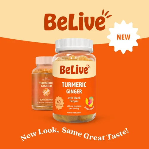 Miniatura 7 de BeLive Curcumina de cúrcuma con pimienta negra y jengibre, 60 gomitas I suplemento de cúrcuma y jengibre para apoyo inmunológico, piel saludable
