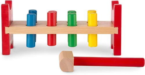 Miniatura 10 de Melissa & Doug Juguete de madera con martillo Pound-A-Peg de lujo certificado FSC