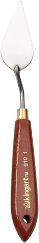 KINGART Espátula Cuchillo de Paleta Cónico Corto y Herramienta de Pintura para Raspar, Mezclar y Pintar con Pinturas al Óleo y Acrílicas