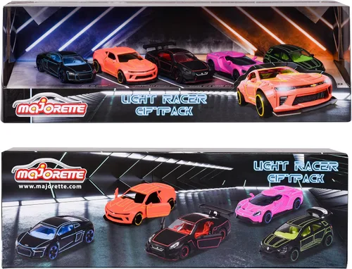 Miniatura 2 de Majorette 212053179 - Paquete de regalo Light Racer (2023) 5 piezas 1/64 modelo fundido a troquel