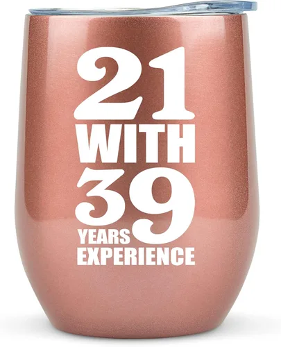 Miniatura 13 de KLUBI Regalos de 50 Cumpleaños para Mujeres Divertidos - Copa de Vino de 12 Onzas 21 with 29 years Experience Regalos de 50 Cumpleaños para Ella