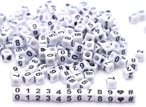 ToBeIT 800 cuentas de acrílico en forma de cubo de letras del alfabeto, cuentas cuadradas para manualidades, llaveros, pulseras, collares, joyería