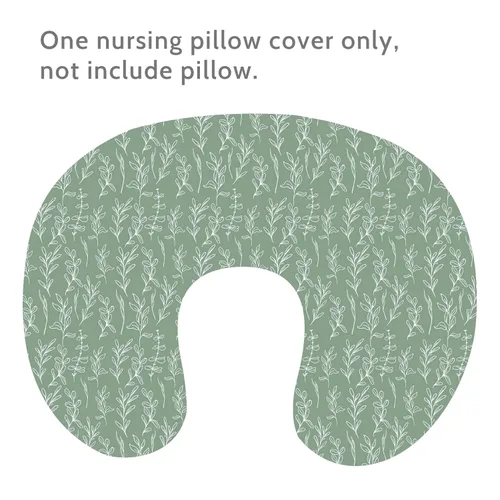Miniatura 4 de Funda de almohada de lactancia verde salvia, funda de almohada para lactancia materna para bebés niñas/niños, suave y ajustada que se adapta a