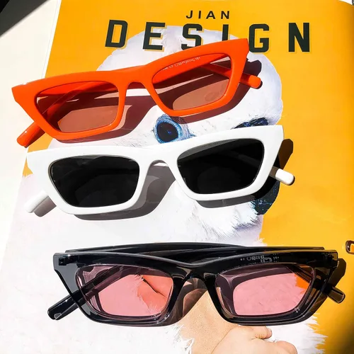 Miniatura 3 de VANLINKER Pequeños lentes de sol de ojo de gato para mujer estilo retro diminuto cuadrado sombra VL9555