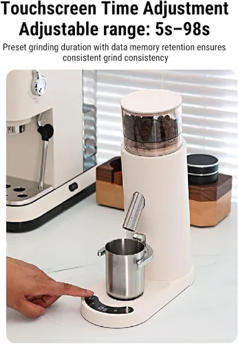Miniatura 4 de Yoidesu Molinillo de café eléctrico, eléctrico, portátil, pequeño, silencioso y ajustable, 20 ajustes de molienda para expreso, moka, verter, prensa