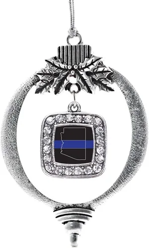 Miniatura 124 de Inspired Silver - Nana púrpura - Adorno de Navidad plateado - Adorno cuadrado para árbol de Navidad con circonita cúbica - Decoración colgante