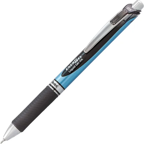 Miniatura 2 de Pentel Energel Rtx Retráctil, 12 paquetes de 6 bolígrafos de tinta negra y 6 azules, punta de aguja, punta fina de 0.020 in