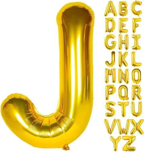 Miniatura 17 de Lovoir Globos dorados grandes de 40 pulgadas con la letra K de gran tamaño, globo de helio de aluminio de Mylar para fiesta de cumpleaños, Letra K