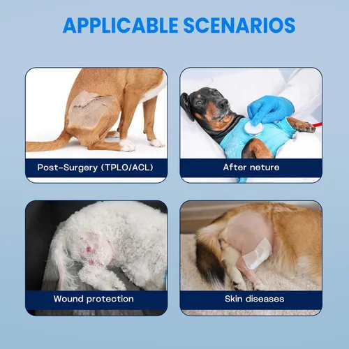 Miniatura 3 de Manga de recuperación para perro, pierna trasera para dejar de lamer, cómodos pantalones de pierna trasera para heridas ACL TPLO después