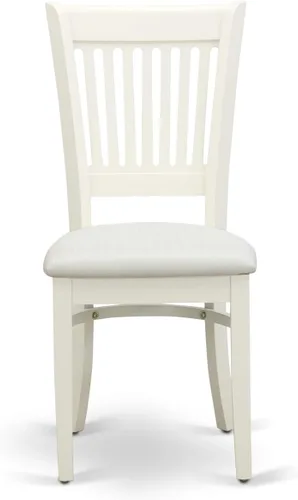 Miniatura 5 de East West Furniture BOVA5-LWH-C - Juego de comedor de 5 piezas para 4 personas, incluye una mesa de cocina redonda y 4 sillas de comedor tapizadas