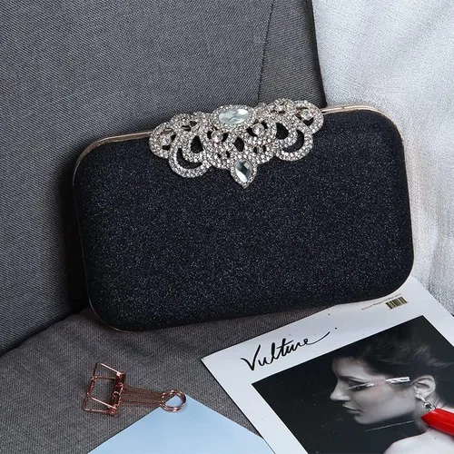 Miniatura 7 de NovaAria Bolso de noche para mujer bolso de mano con lentejuelas brillantes bolso de novia boda fiesta baile de graduación
