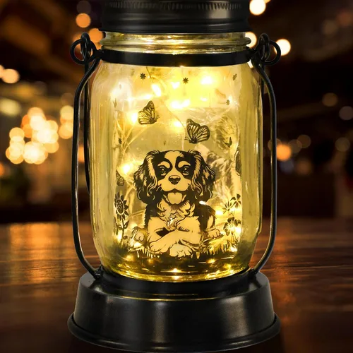 Miniatura 77 de Farol solar de Chihuahua, regalo para mujeres, hombres, mamá, cumpleaños, amantes de perro Chihuahua, luz conmemorativa pérdida de mascotas