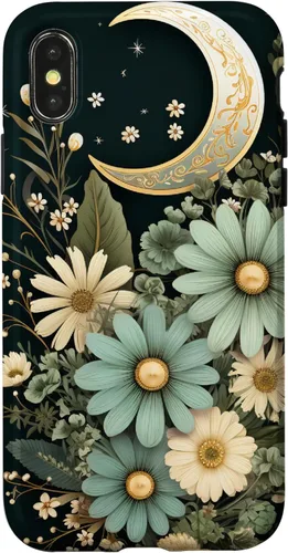 Miniatura 5 de Funda botánica de flores silvestres para iPhone 13 verde salvia