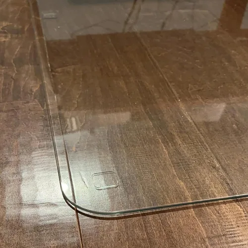 Miniatura 5 de Protector de mesa de vidrio autoadhesivo suave de tamaño extremadamente grande, transparente, antideslizante y anti rayones para mesa de vidrio