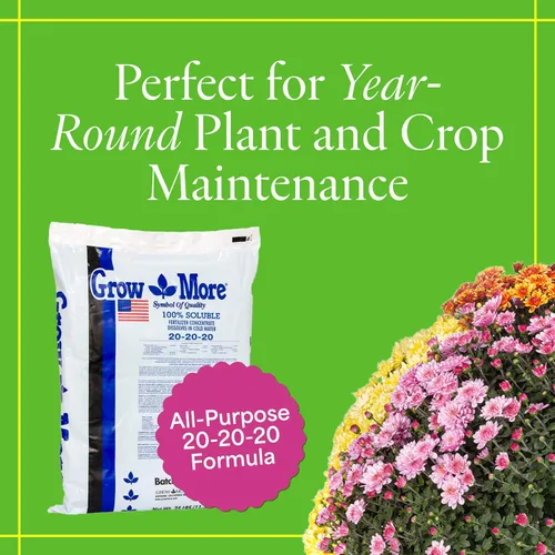 Miniatura 2 de Grow More 20-20-20 Fertilizante soluble en agua – Bolsa de 25 libras de fertilizante multiusos para rendimientos excepcionales de cultivos