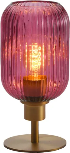 Miniatura 14 de Lámpara de mesa de vidrio de mediados del siglo, lámpara de escritorio regulable, bombilla LED incluida, temporizador incorporado, vidrio ámbar