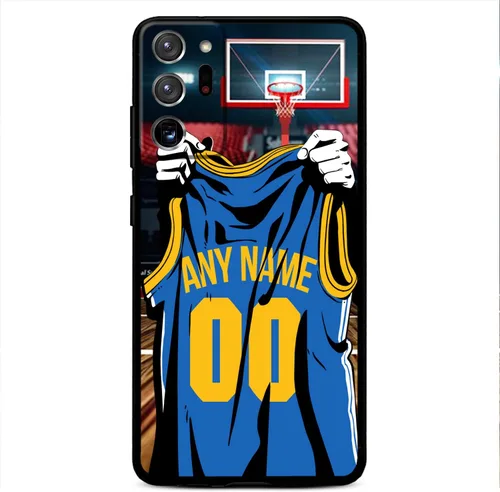 Miniatura 6 de Nombre y número personalizados, camiseta de baloncesto de Los Ángeles, funda de silicona líquida para Samsung Galaxy Note 20/20 Ultra 10 Pro Note 9