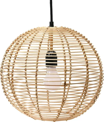 Miniatura 9 de Creative Co-Op Lámpara de techo moderna de ratán tejida a mano, estilo bohemio, natural