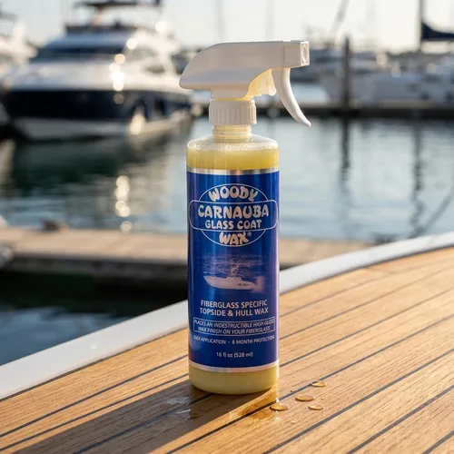 Miniatura 6 de Woody Wax Capa de vidrio de carnauba, espray profesional sin amarillamiento para barco, parte superior y cera de casco de alto brillo para fibra