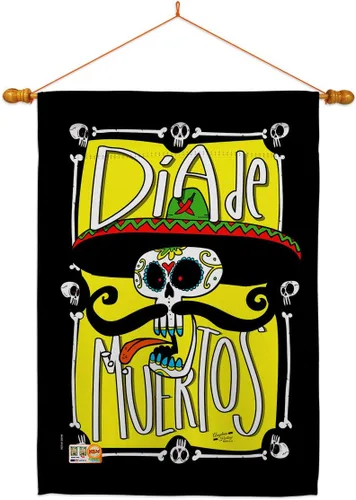 Miniatura 14 de Dia De Los Muertos Decoraciones Otoño Día de Muertos Decoración Habitación Hogar Mexico Mexicanos Ourdoor Interior Halloween Bandera Tapiz Césped