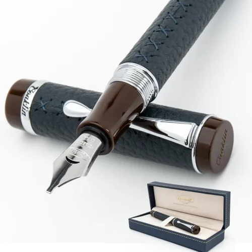 Miniatura 21 de Conklin Duragraph - Pluma estilográfica ámbar, punta media de oro macizo de 14 quilates, elegante herramienta de escritura con acabado ámbar cálido