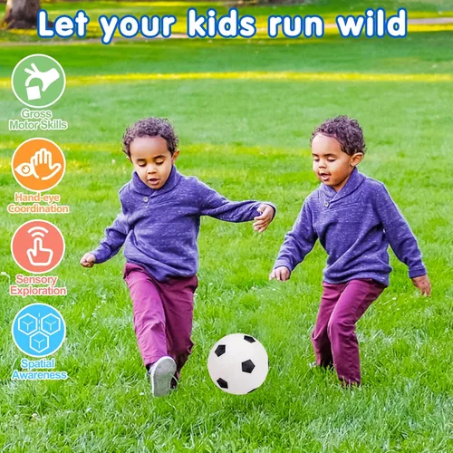 Miniatura 5 de 5 Pack Set de pelotas deportivas para niños con bolsa, juguetes al aire libre para niños de 1 a 3 años, fútbol, baloncesto, béisbol, voleibol