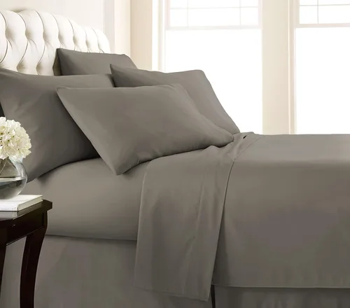 Miniatura 128 de Southshore Fine Living, Inc. Juego de 7 piezas de sábanas King divididas para cama ajustable, juego de sábanas King divididas con bolsillo de 21