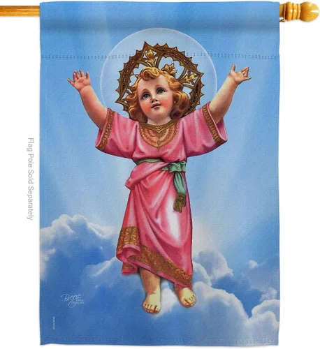 Breeze Decor FR-H-103052-IP Fe religiosa Esperanza Gracia Paz Paloma Religión Cristiana Pascua Divino Bebé Jesús, Hecho en Estados Unidos