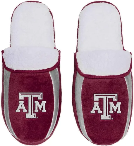 Miniatura 4 de FOCO mens NCAA College Team Logo Sherpa Moccasin Slippers