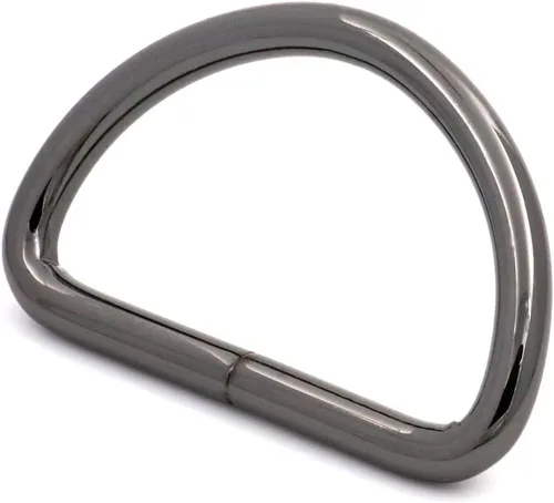 Wuuycoky Gunmetal D Rings Buckles D-ring Non-welded For Webbing Straps 0.5"/ 0.6"/ 0.8"/ 1"/ 1.25"/ 1.5"/ 2" Optional 6 piezas de plomizo
