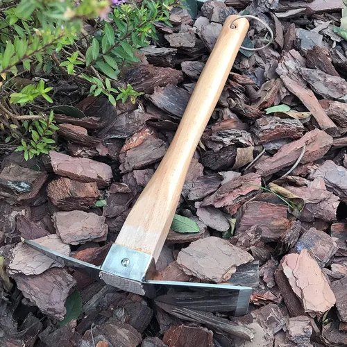 Miniatura 5 de Azada de pico de acero inoxidable con mango de madera, hachas de púa para excavar pico para excavar, azada Mattock de selección de jardín