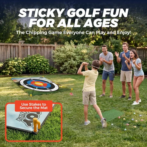 Miniatura 4 de TOY Life Chipping - Tapetes de práctica de golf, juego de golf, tapete de entrenamiento para interiores y exteriores, para adultos, familia, niños