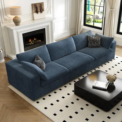 Miniatura 24 de LoveSeat Cloud Couch Sofá Seccional Modular para Sala de Estar, Sofá Moderno con Asiento Profundo, Sofá de 2 Plazas Sin Huesos con Otomana, Cómodos