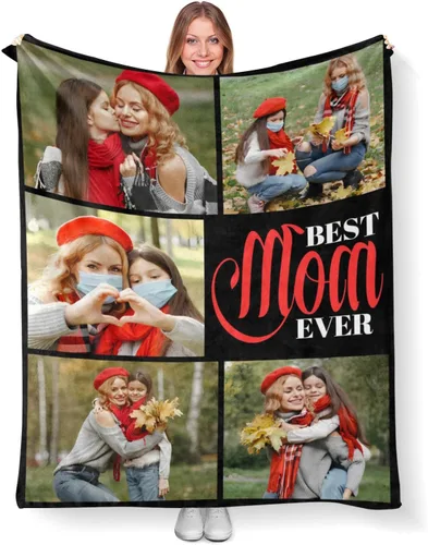 Miniatura 11 de Mantas personalizadas con fotos, mantas de cumpleaños personalizadas, regalos para adultos, niños, niñas, manta de collage de fotos personalizada