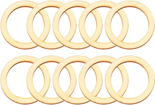 TEHAUX 100 piezas redondas huecas redondas de madera natural de 1.57 pulgadas para manualidades, decoración de bodas, fiestas, decoración del hogar