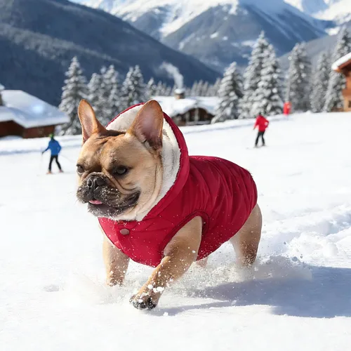 Miniatura 6 de SAWMONG Abrigo de invierno impermeable para perro, chaqueta cálida con forro polar para perro con capucha, abrigo resistente al viento, chaleco