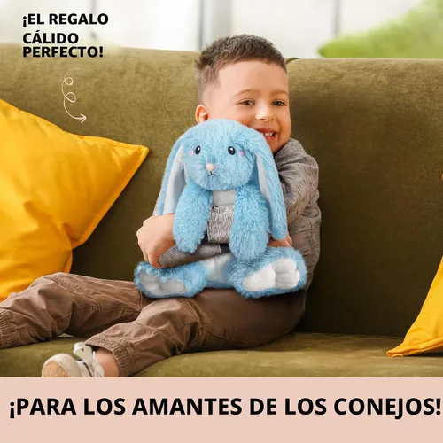 Miniatura 4 de Happy Fuel - Peluche de conejo para microondas, almohadilla térmica sin perfume de 1.5 libras, juguete suave y acogedor para relajación y comodidad