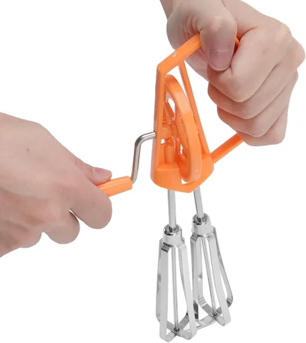Miniatura 3 de Batidor giratorio de huevos, batidor manual de huevos, mezclador manual de acero inoxidable, batidor de mano con manivela con mango de plástico