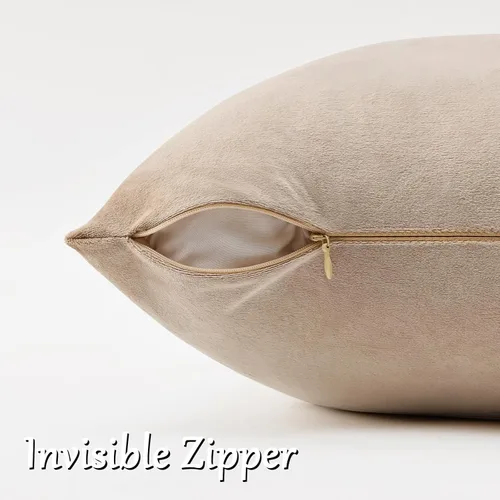 Miniatura 4 de Fundas de almohada GIGIZAZA decorativas de 20 x 20 pulgadas, juego de 2 fundas de almohada color taupe cuadradas para sofá, fundas de almohada Gris