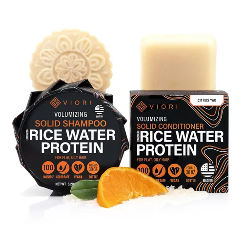 Miniatura 11 de Set de barra de champú y acondicionador Hidden Waterfall de Viori hecho con agua de arroz - Champú y acondicionador sin sulfato hechos a mano