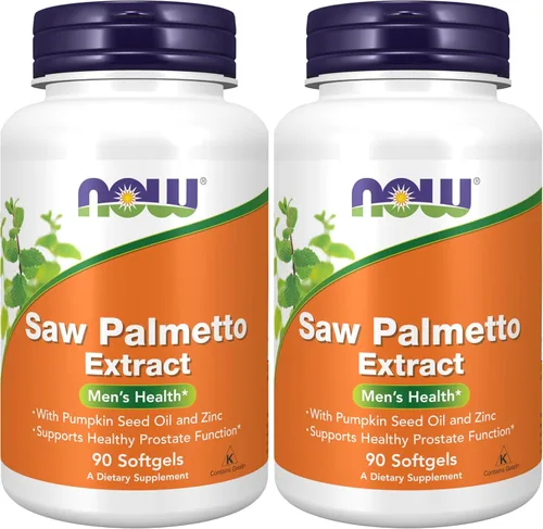 Miniatura 9 de NOW Suplementos Extracto de Saw Palmetto con Aceite de Semilla de Calabaza y Zinc, Salud de los Hombres*, 90 Cápsulas Blandas
