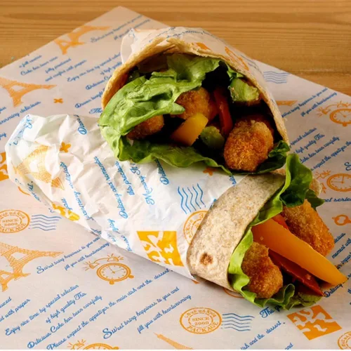 Miniatura 5 de 100 piezas de bolsas de papel para empaquetado de sándwiches - Hojas de papel encerado para alimentos, envoltorios para cestas, envoltorios