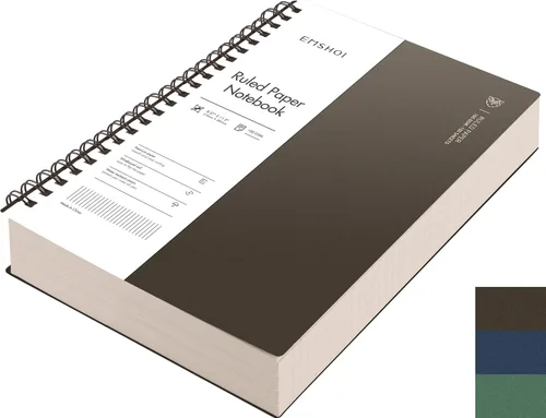 Miniatura 31 de EMSHOI Cuaderno de espiral A4 con rayas universitarias, 11.2" X 8.27", 300 páginas/150 hojas, páginas perforadas fáciles de rasgar, papel grueso