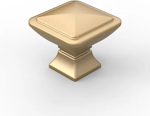 Miniatura 45 de Amerdeco - Paquete de 10 tiradores de latón cepillado para armarios con orificio central de 3 pulgadas (76 mm), tiradores para armarios de cocina