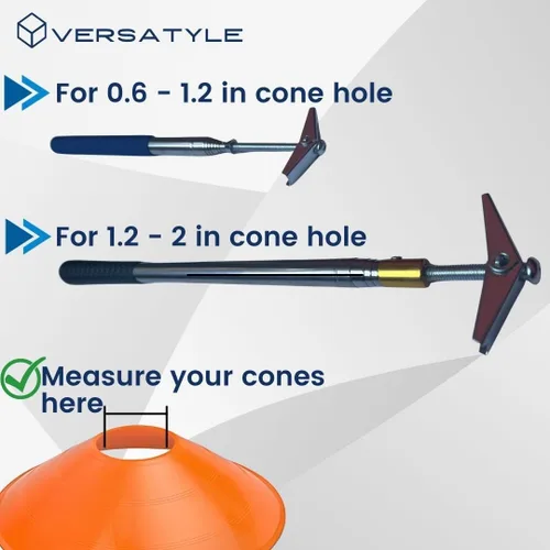 Miniatura 2 de Versatyle Easy Cone Pickup Stick Selector de cono retráctil superior para deportes, tráfico y conos al aire libre Funciona con la mayoría